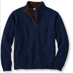 L. L. Bean Waterfowl Sweater w/ WINDSTOPPER - Blue